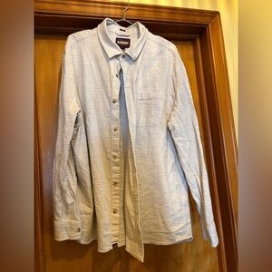 Men's Light Gray Casual Button Down Shirt